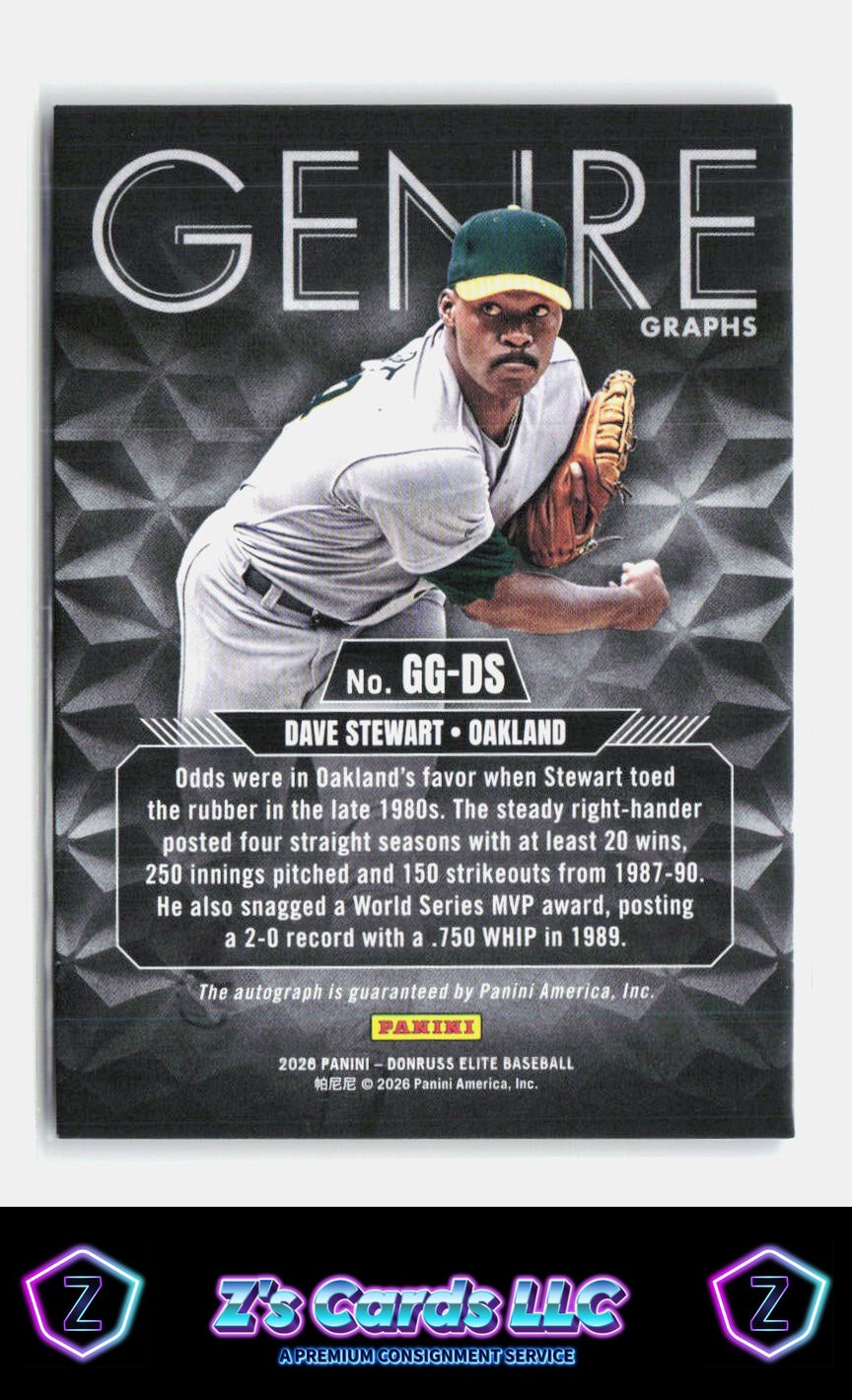 2026 Donruss Elite Dave Stewart Genregraphs Blue /99 Athletics SN, AU