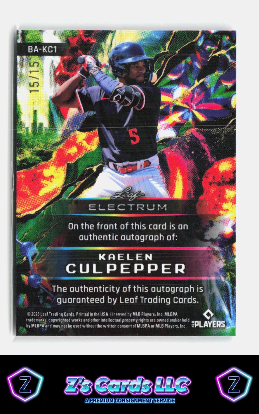 2026 Leaf Electrum - Crystallography Silver Tie-Dye Kaelen Culpepper Twins RC