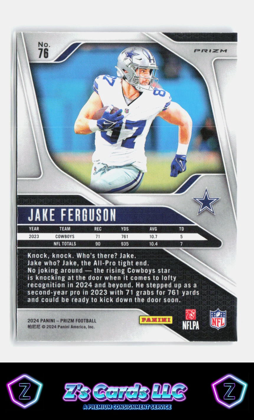 2024 Panini Prizm Jake Ferguson Red White Blue Prizm Cowboys