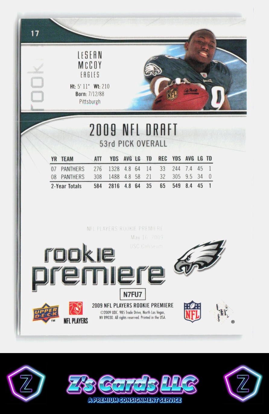 2009 Rookie Premiere Box Set LeSean McCoy Eagles RC