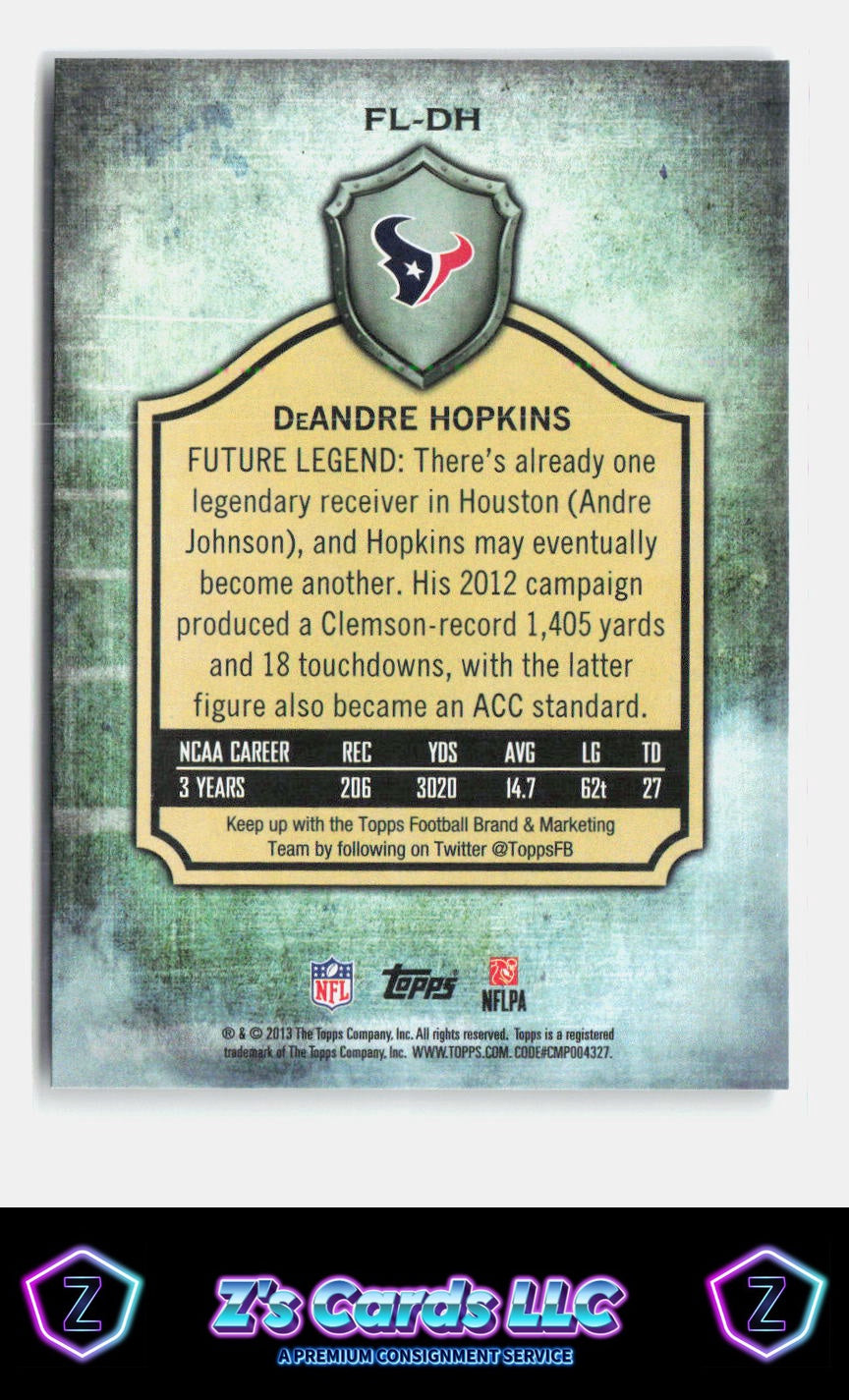 2013 Topps DeAndre Hopkins #FL-DH Houston Texans (RC)