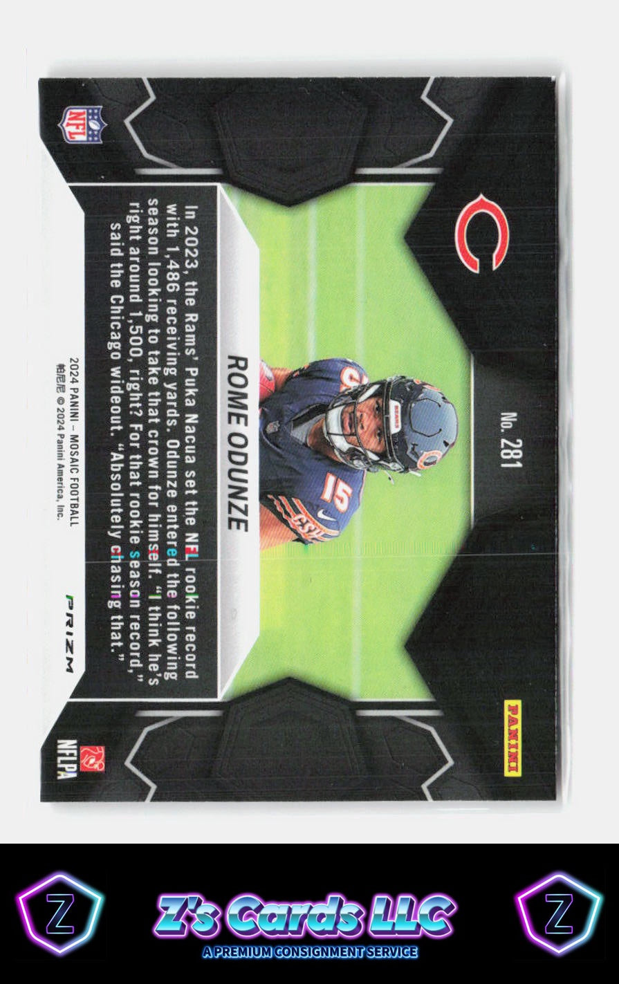 2024 Panini Mosaic Rome Odunze #281 Mosaic Camo Red Bears
