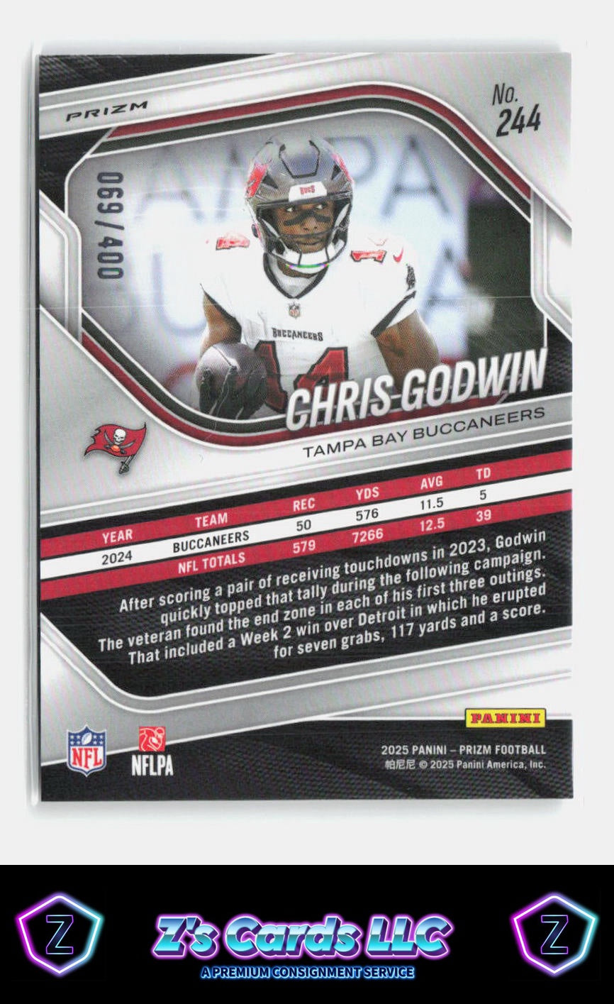 2025 Panini Prizm Chris Godwin Pandora Prizm /400 Buccaneers SN