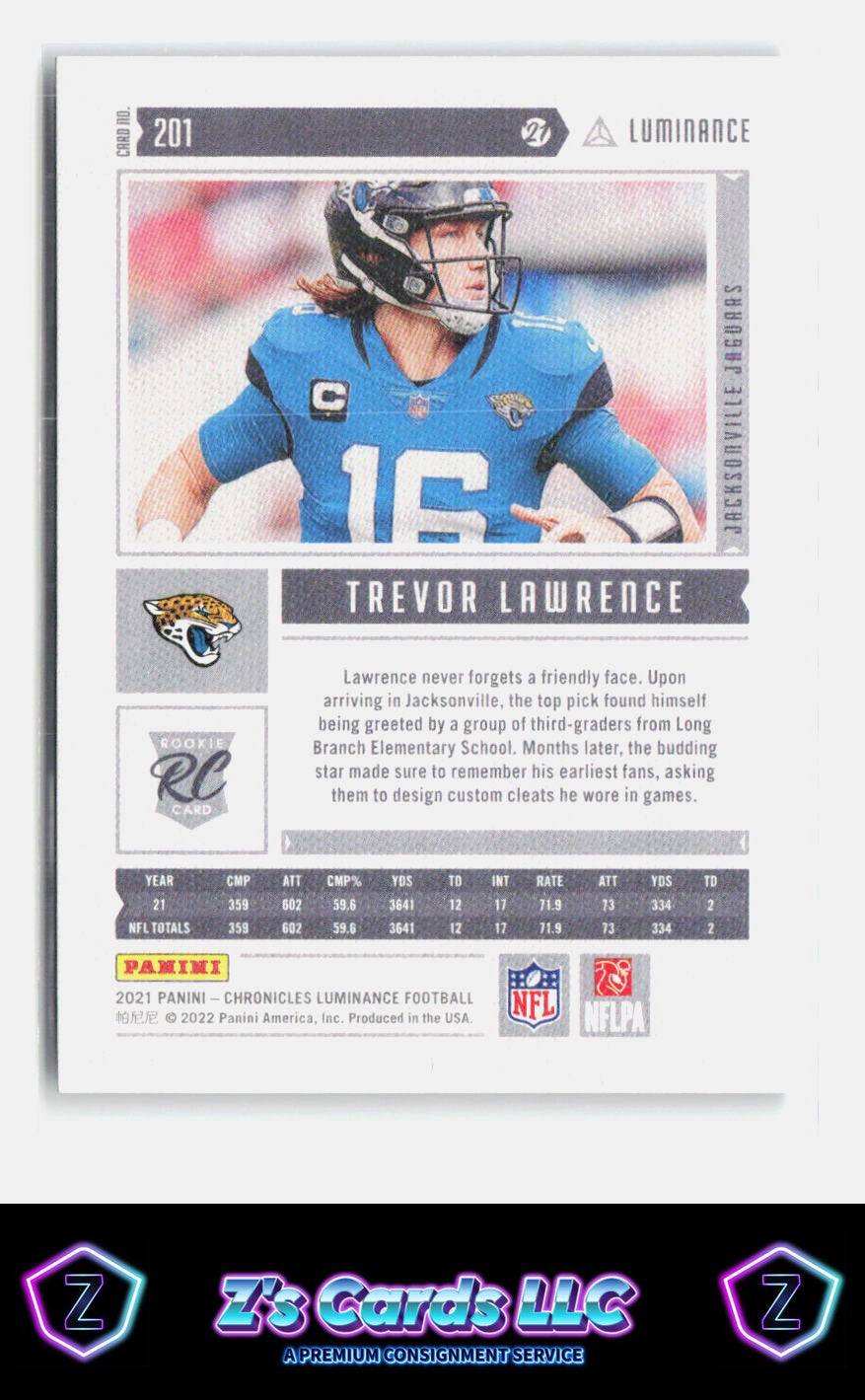 2021 Panini Chronicles Trevor Lawrence Rookies Green Foil Jaguars (RC)