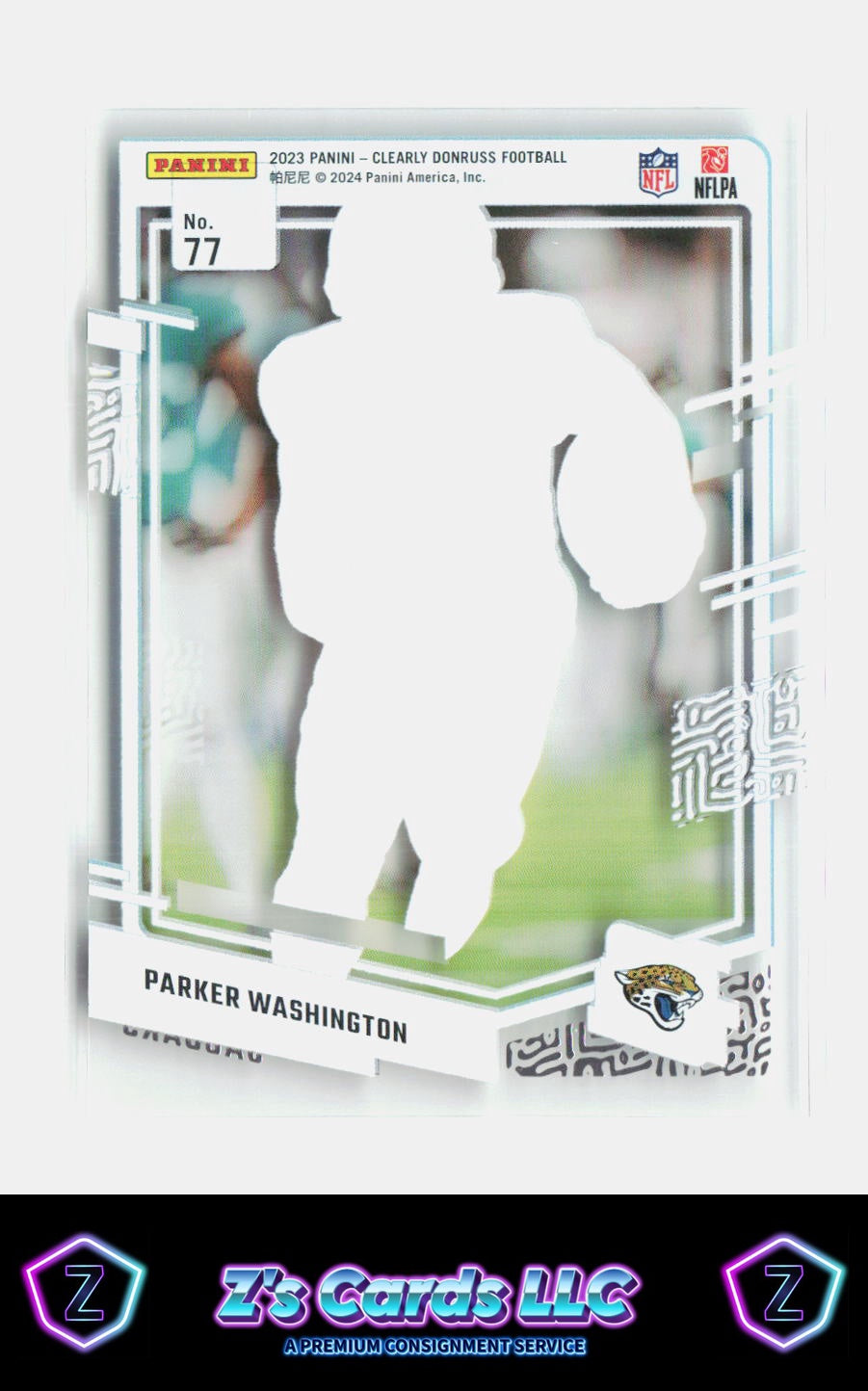 2023 Clearly Donruss Parker Washington Rated Rookie Jaguars (RC)