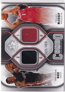 DWYANE WADE // TRACY MCGRADY 2009-10 SP Game Used Mem /499
