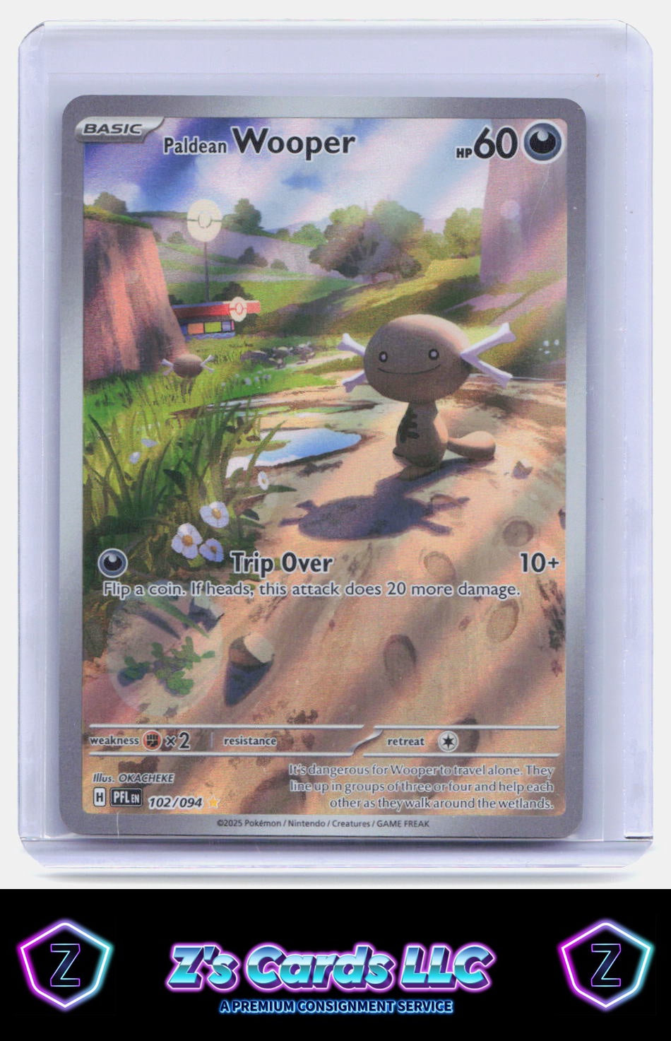 ME02: Phantasmal Flames #102/094 Paldean Wooper Holo