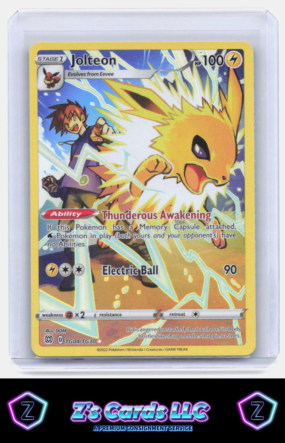 SWSH09: Brilliant Stars Trainer Gallery #TG04/TG30 Jolteon