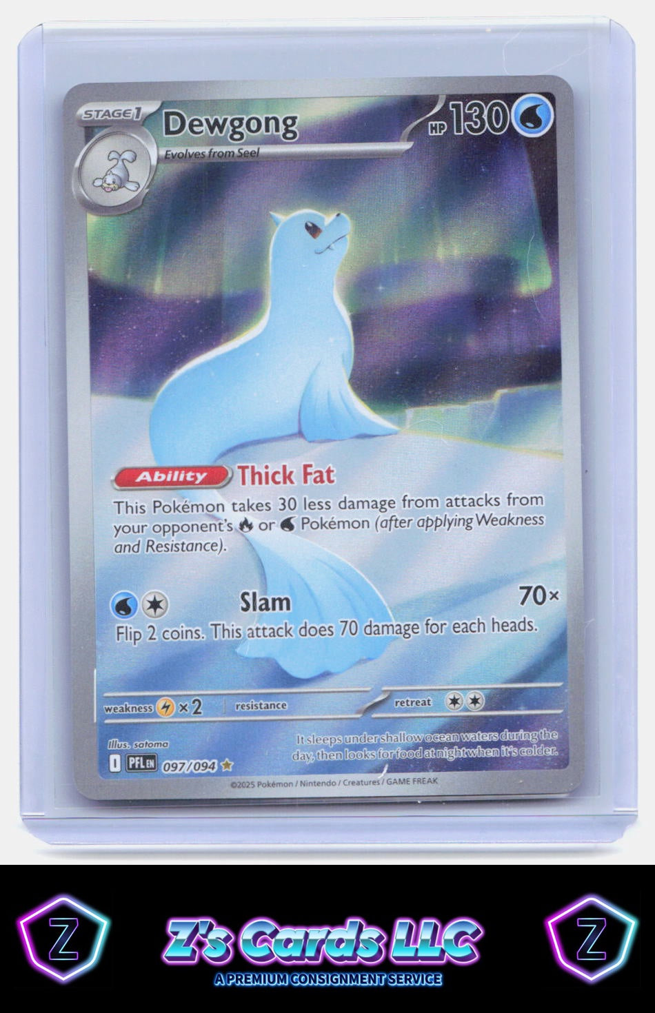 ME02: Phantasmal Flames #097/094 Dewgong Holo