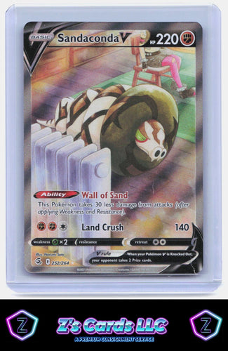 SWSH08: Fusion Strike #252/264 Sandaconda V (Alternate Full Art) Ultra Rare,Holo