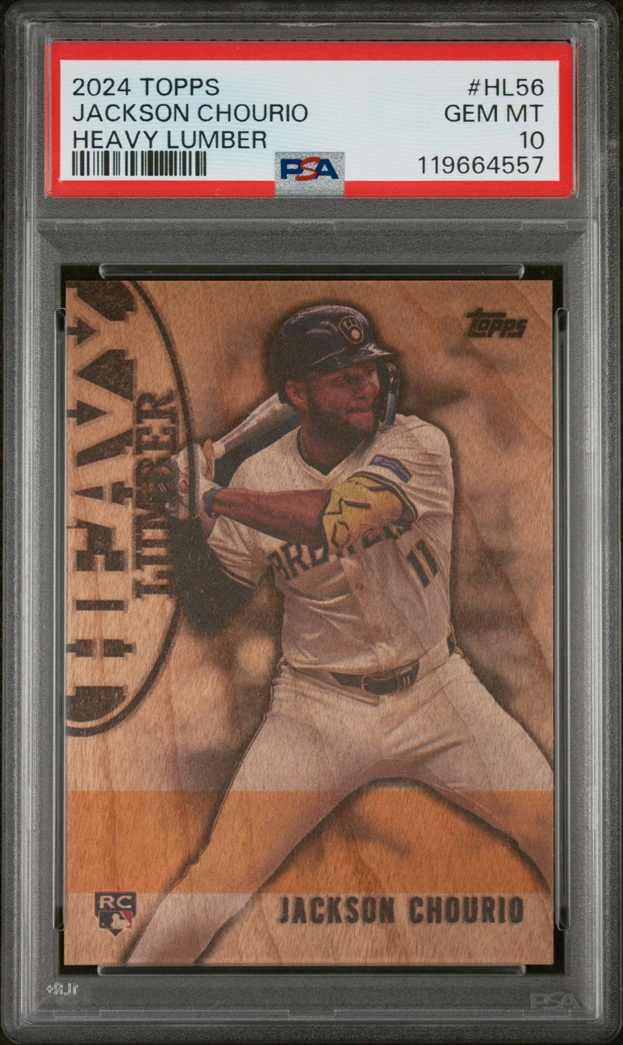 PSA 10 GEM 2024 Topps Update Jackson Chourio Heavy Lumber HL56