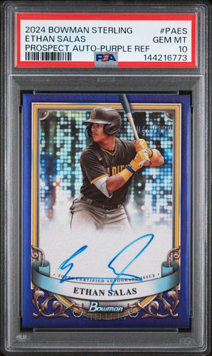PSA 10 2024 Bowman Sterling Ethan Salas Prospect Auto Purple Refractor /120