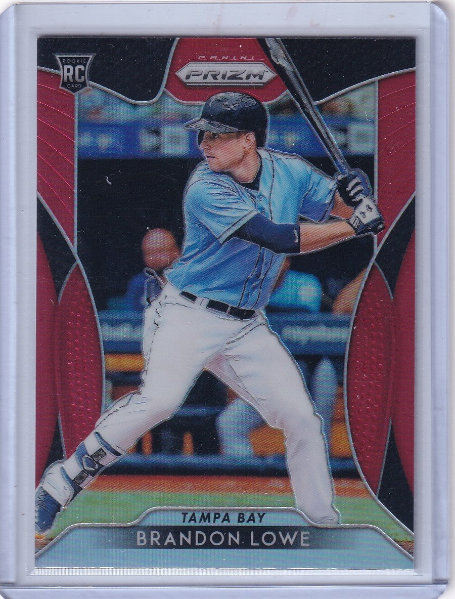 Brandon Lowe Rookie 2019 Panini Prizm #64 Red Prizm RC Tampa Bay Rays / Pirates