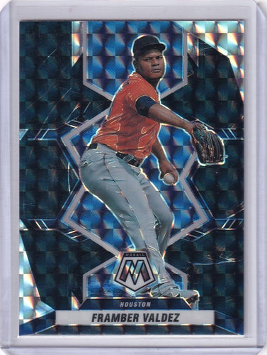 2022 Panini Mosaic #34 Framber Valdez GENESIS Mosaic RARE Case Hit SSP Astros