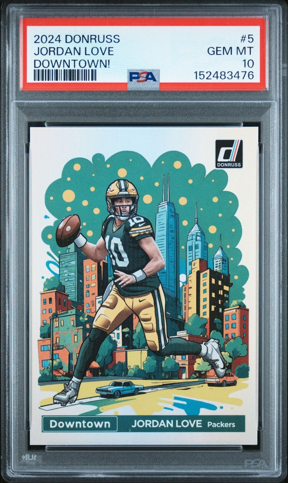 2024 Panini Donruss Downtown! Jordan Love Packers #5 PSA 10 Gem Mint Packers 💎