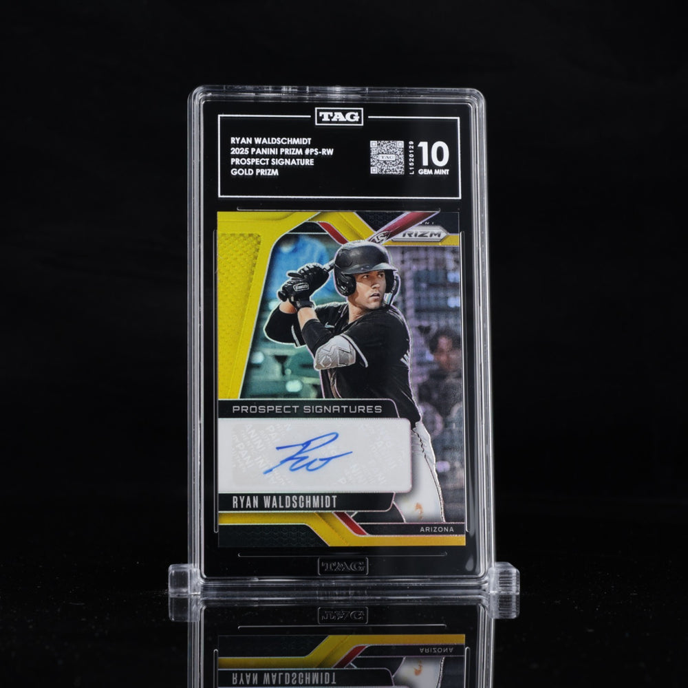 TAG 10 GEM 2025 Panini Prizm Baseball #PS-RW RYAN WALDSCHMIDT True Gold AUTO /10