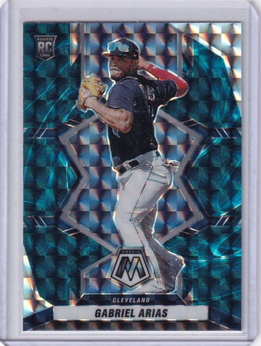 Gabriel Arias 2022 Panini Mosaic #279 Cleveland Guardians Rookie Case Hit SSP RC
