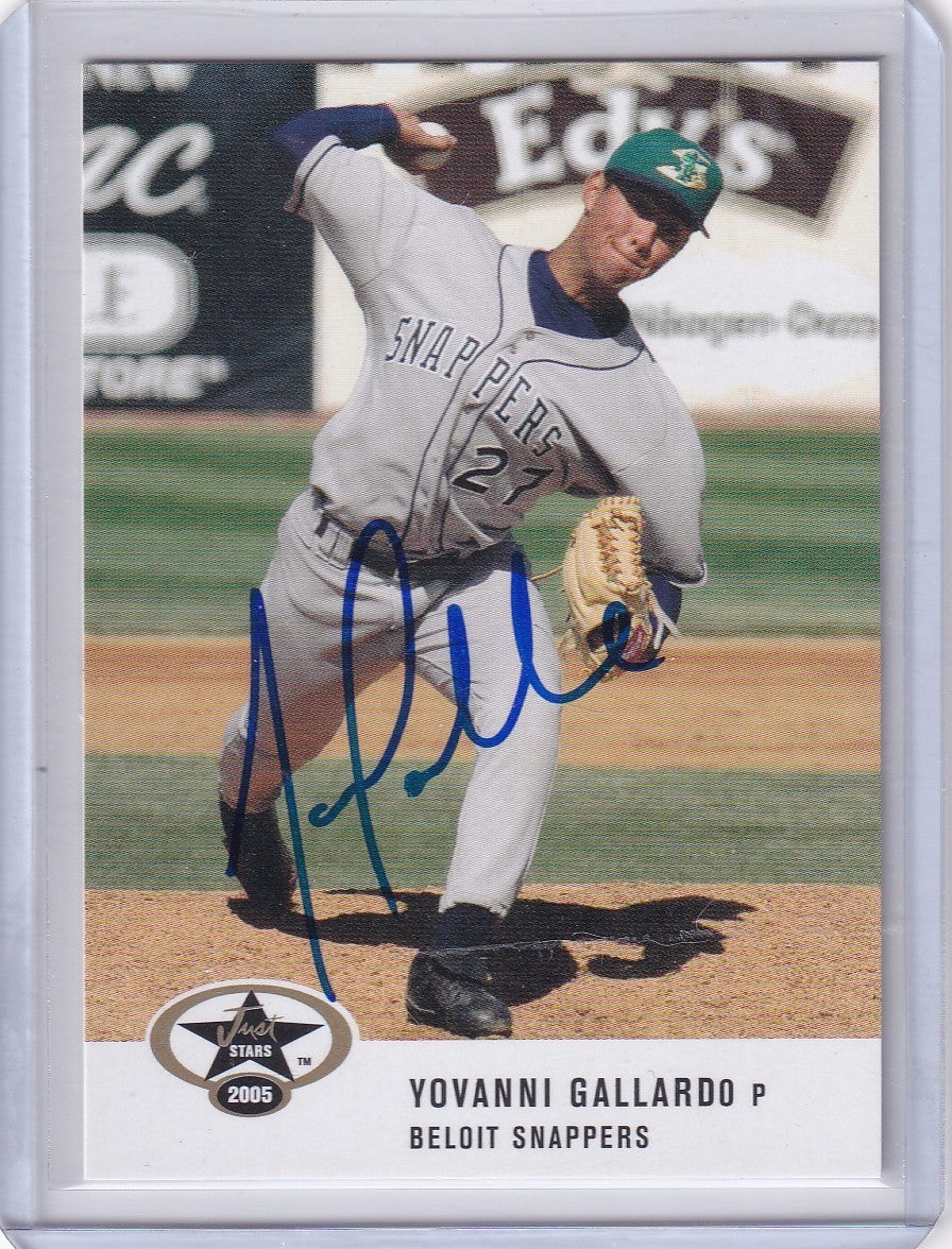 2005 Just Minors Just Stars Yovani Gallardo #17 BREWERS ACE Certified AUTO! NM!