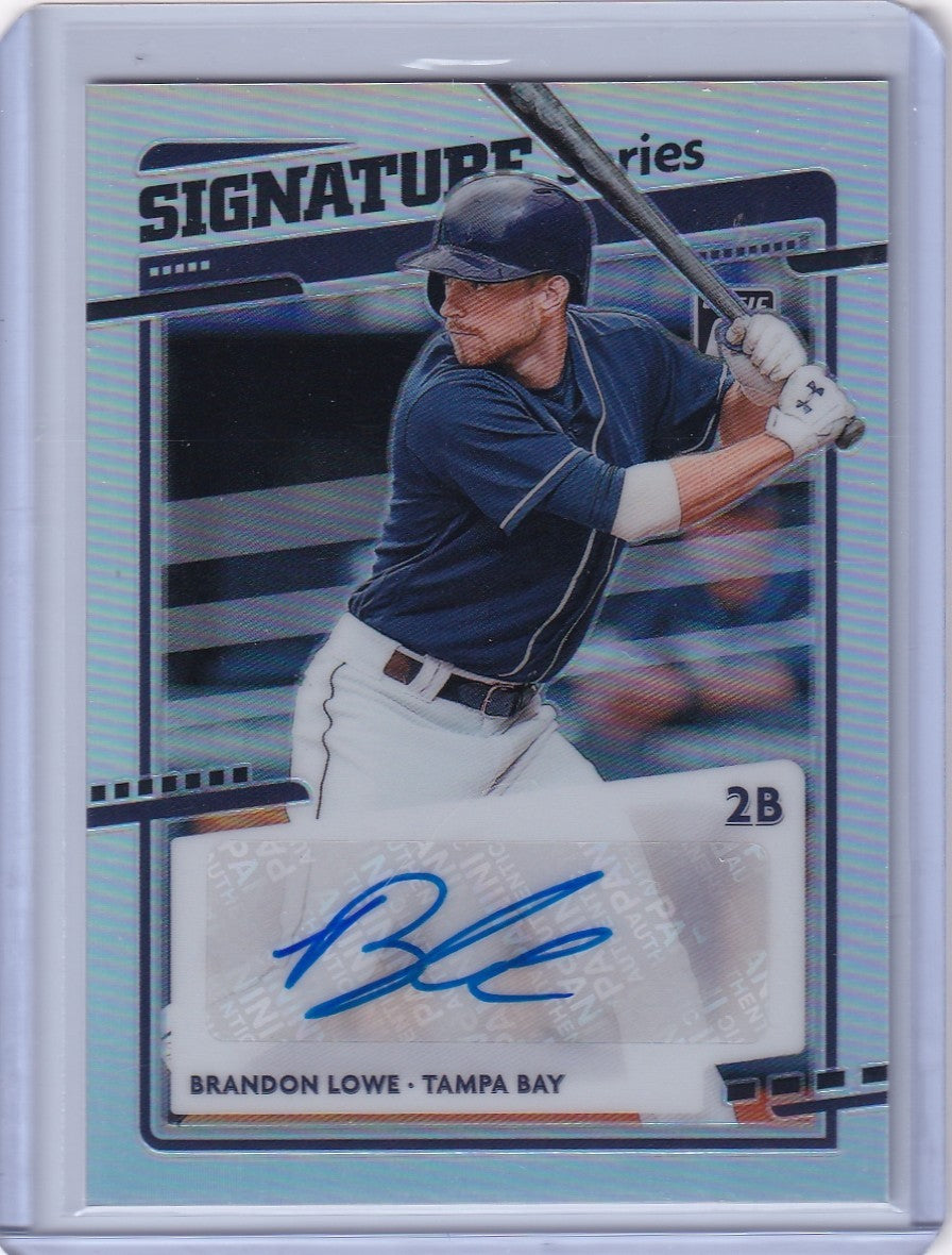 Brandon Lowe 2020 Donruss HOLO Optic Signature Series Prizm Auto Tampa Bay