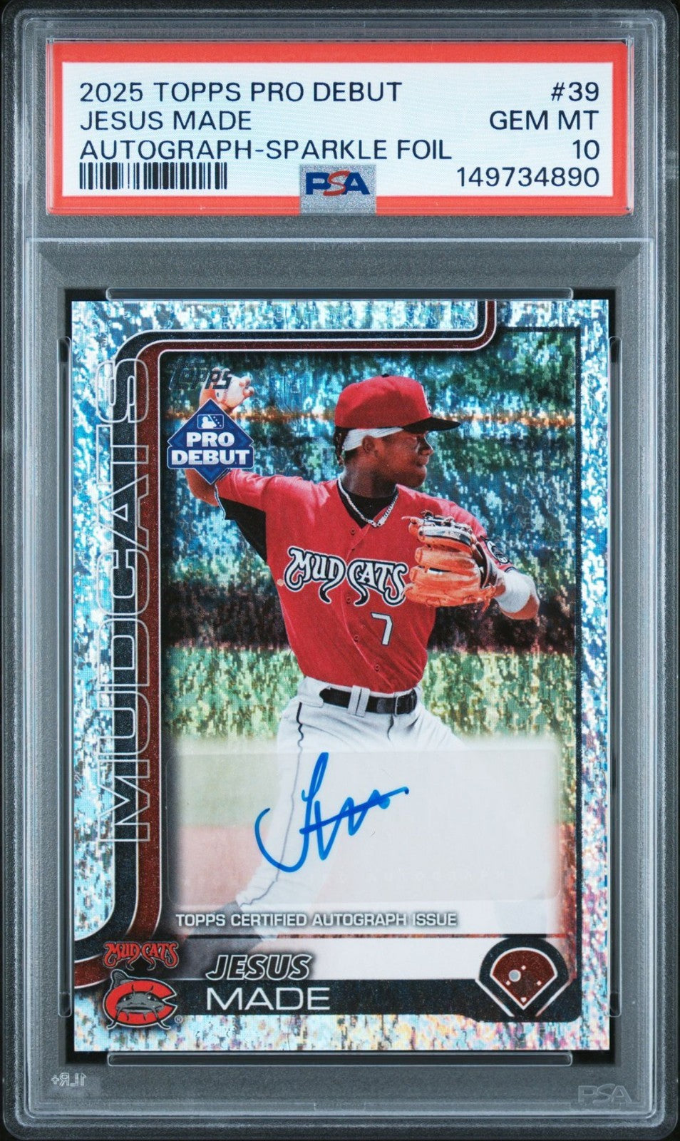 PSA 10 Gem Jesus Made 2025 Topps Pro Debut #PD-39 Autographs Sparkle Foil #/175