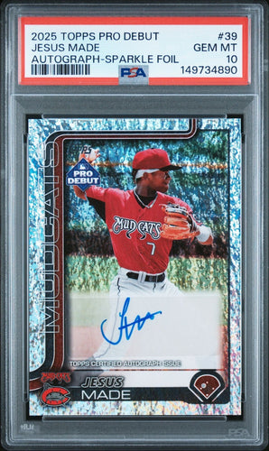 PSA 10 Gem Jesus Made 2025 Topps Pro Debut #PD-39 Autographs Sparkle Foil #/175