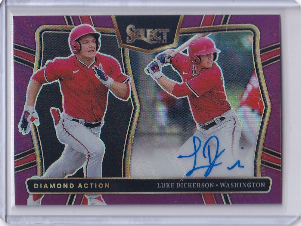 2025 Panini Select DAS-LD LUKE DICKERSON Auto Diamond Action Purple /35