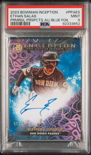 Ethan Salas Prmrdl Prspcts Au-Blue Foil Bowman Inception Primordial Prospects Au