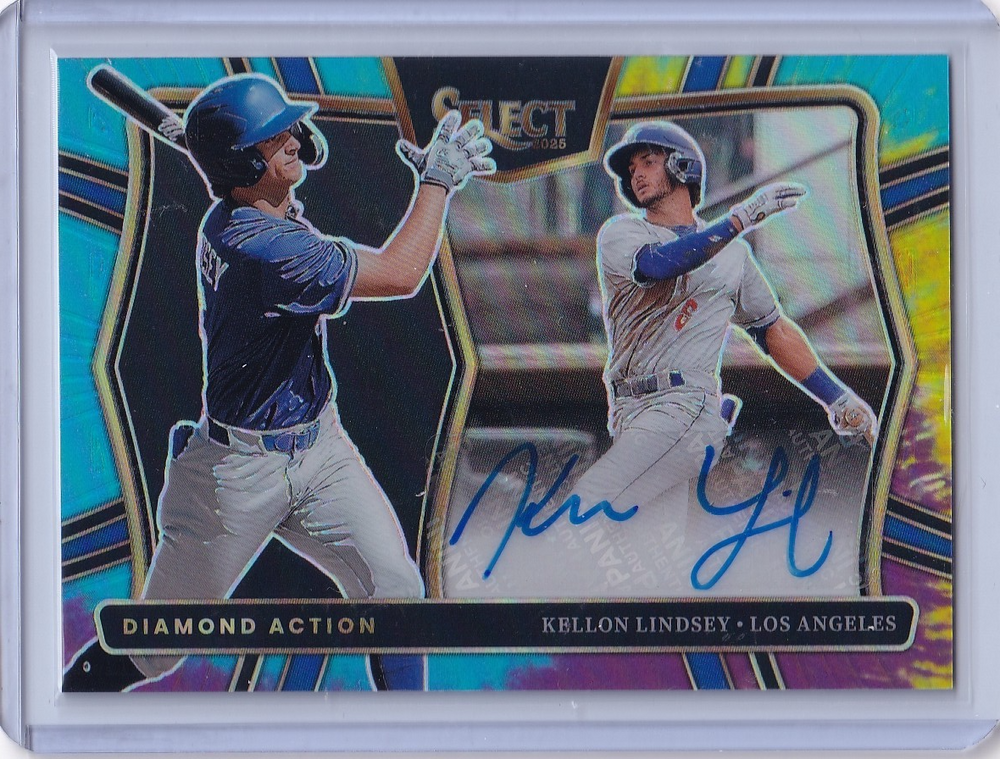 2025 Panini Select #DAS-KL Kellon Lindsey Diamond Action Signatures Tie-Dye /25
