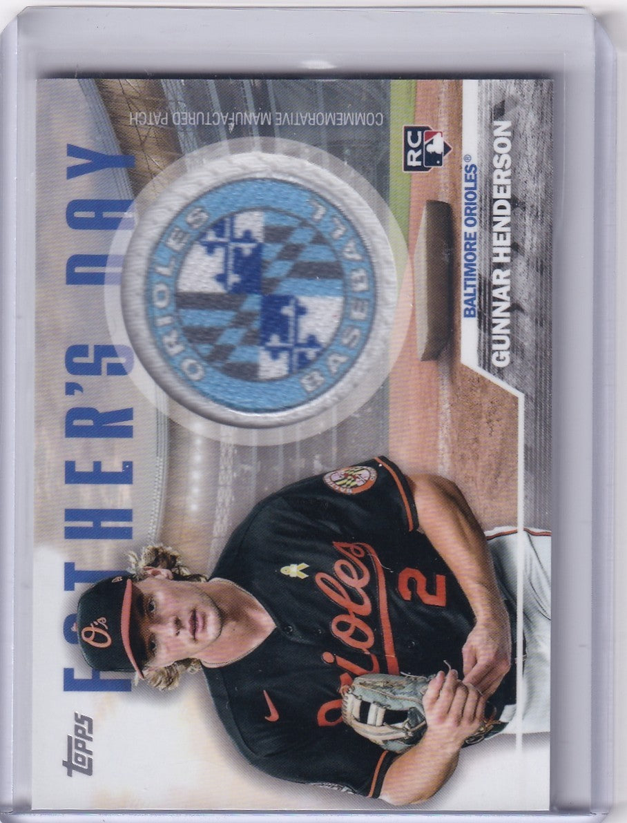 2023 Topps #FD-GH Gunnar Henderson Father's Day Commemorative Team Patches