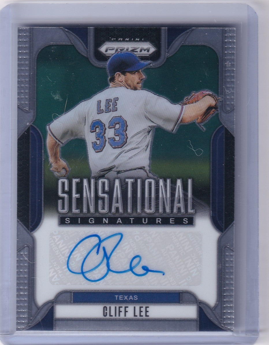 2025 Panini Prizm CLIFF LEE Sensational Signatures Texas Rangers Auto Near Mint