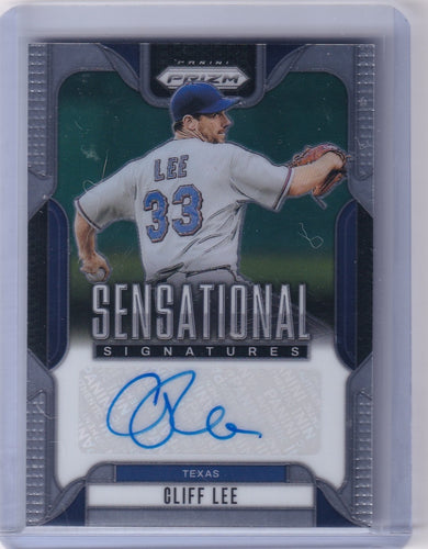 2025 Panini Prizm CLIFF LEE Sensational Signatures Texas Rangers Auto Near Mint