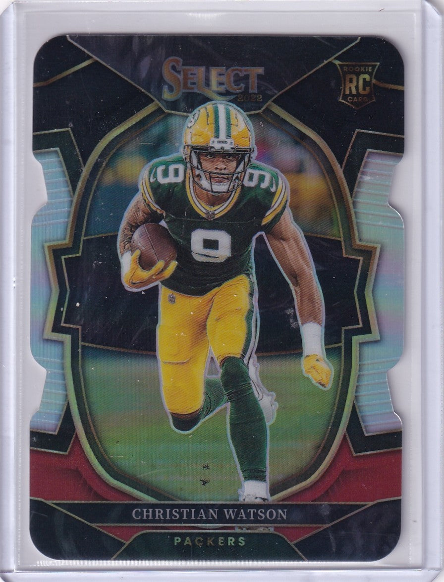 2022 Select Christian Watson #53 Die-Cut Red & Black Prizm Packers Rookie (RC)