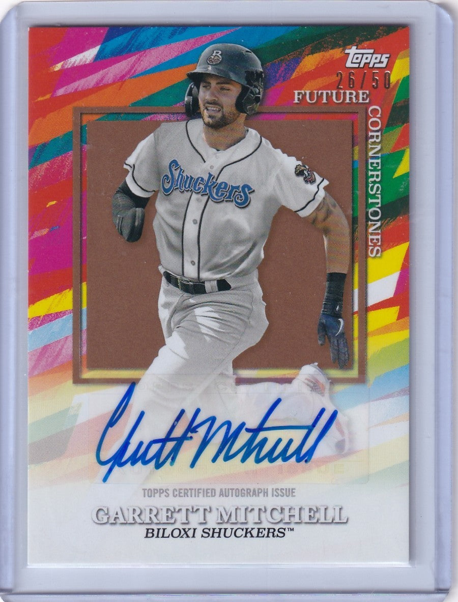 2022 Topps Pro Debut Garrett Mitchell Future Cornerstones GOLD Autograph /50