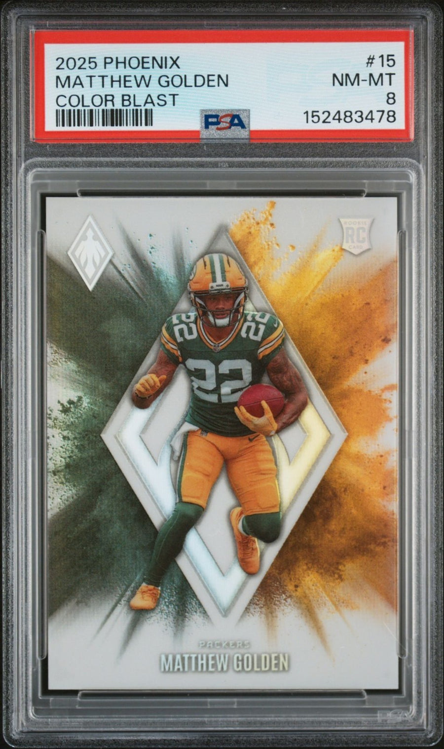 2025 Phoenix Color Blast Matthew Golden Case Hit SSP Green Bay Packers