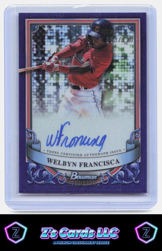 2024 Bowman Sterling #PA-WF Welbyn Francisca Purple Refractor /120 Guardians