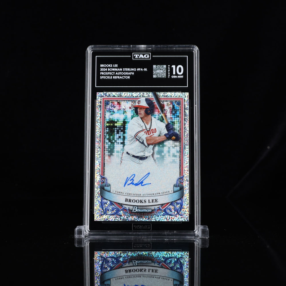 TAG 10 GEM MINT BROOKS LEE 2024 Bowman Sterling Autograph Speckle Refractor /99