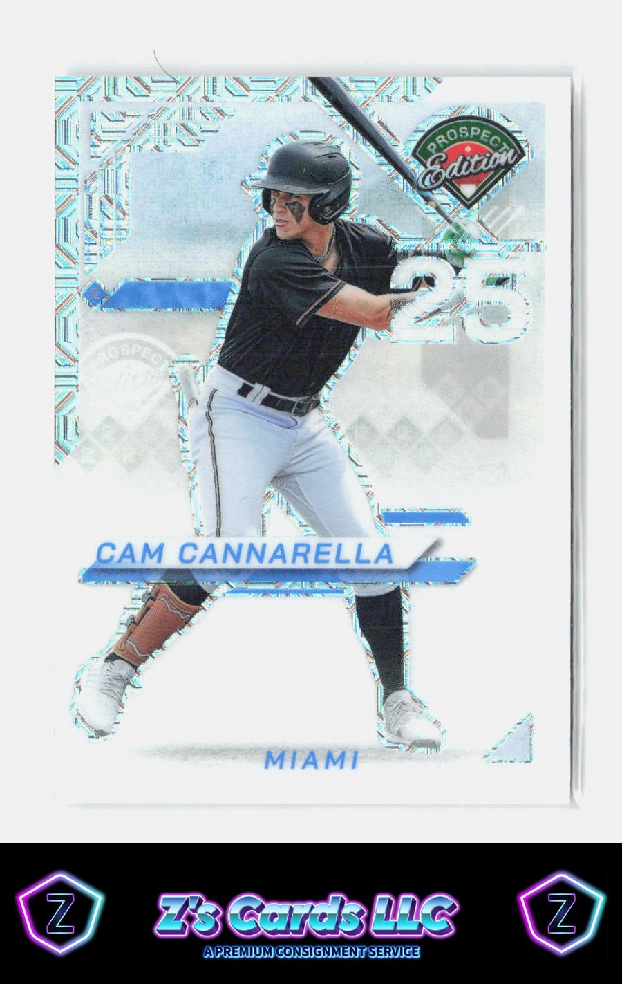 2025 Panini Prospect Edition Cam Cannarella Holo Silver # 4/25 Marlins