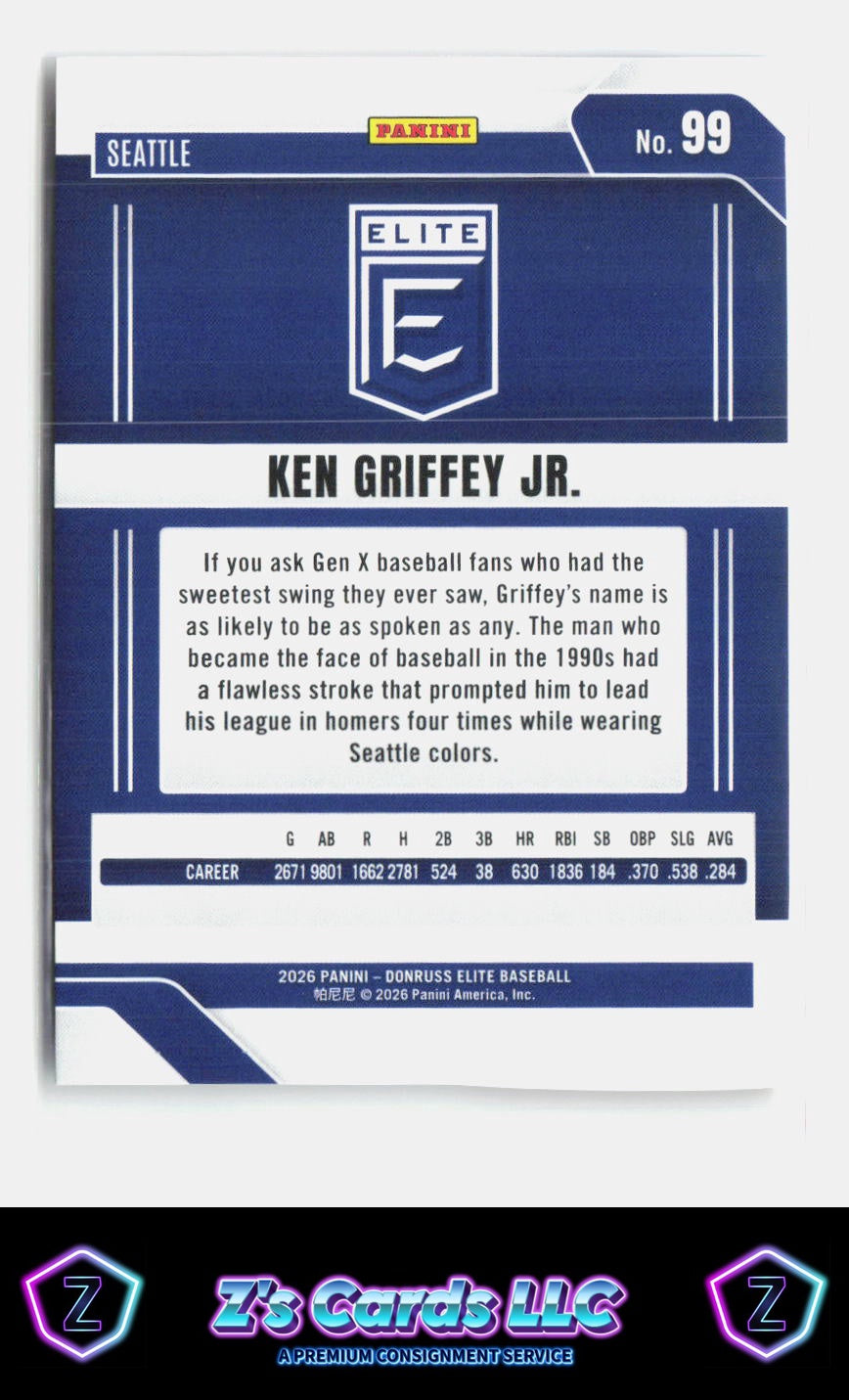 2026 Donruss Elite Ken Griffey Jr. Orange Parallel Mariners