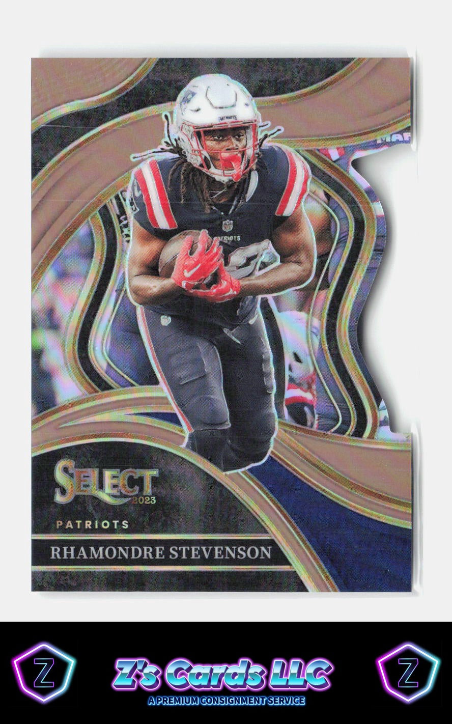 2023 Panini Select Rhamondre Stevenson Copper Prizm Die-Cut /299 Patriots