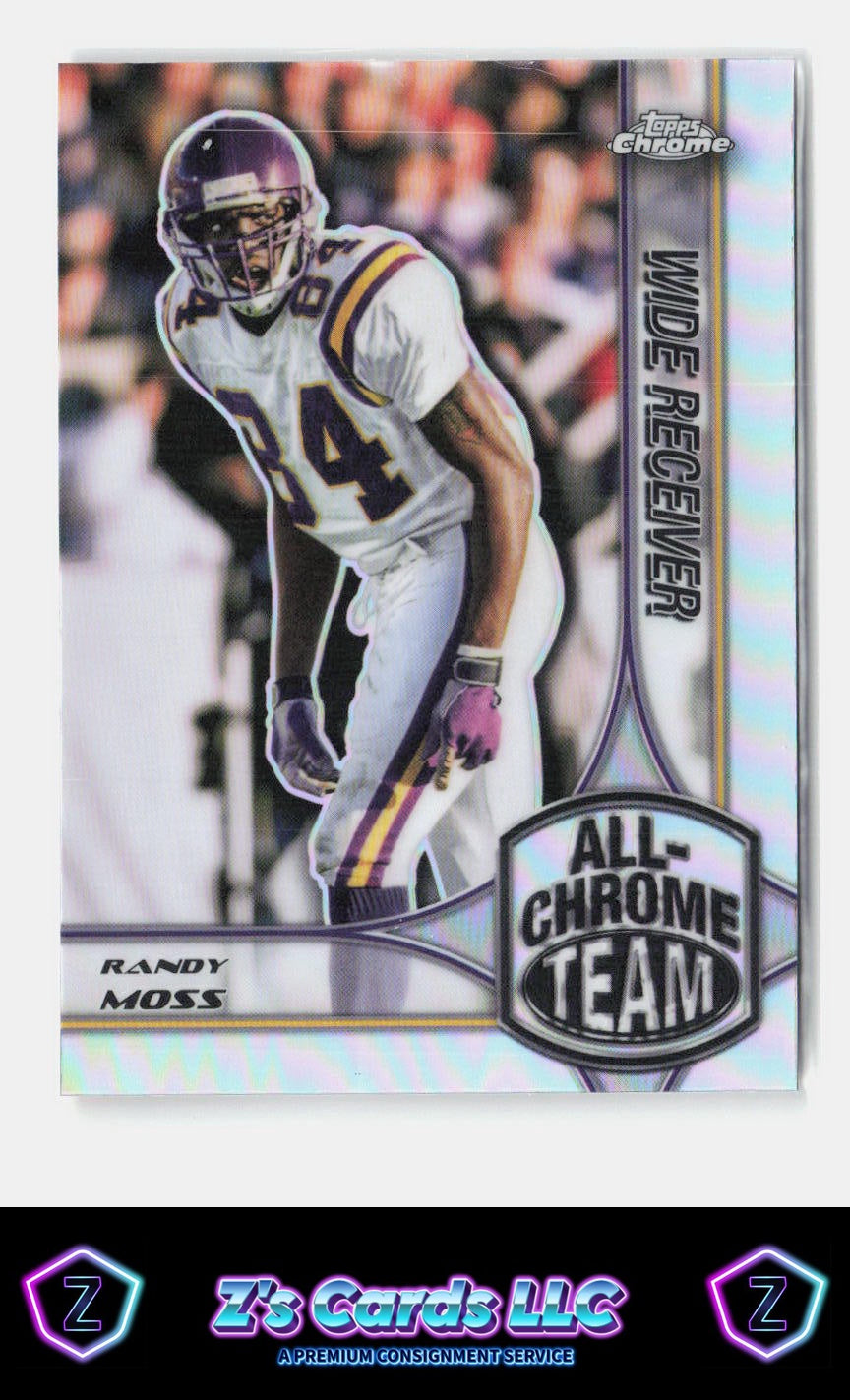 2024 Topps Chrome Randy Moss All-Chrome Team Refractor Vikings