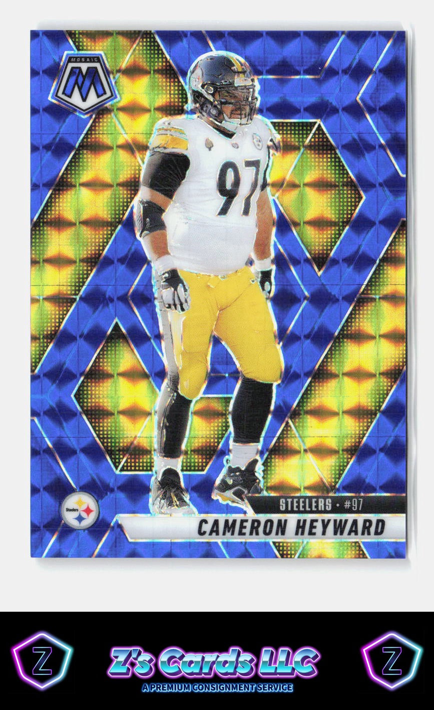 2025 Panini Mosaic Cameron Heyward Mosaic Blue /99 Steelers SN
