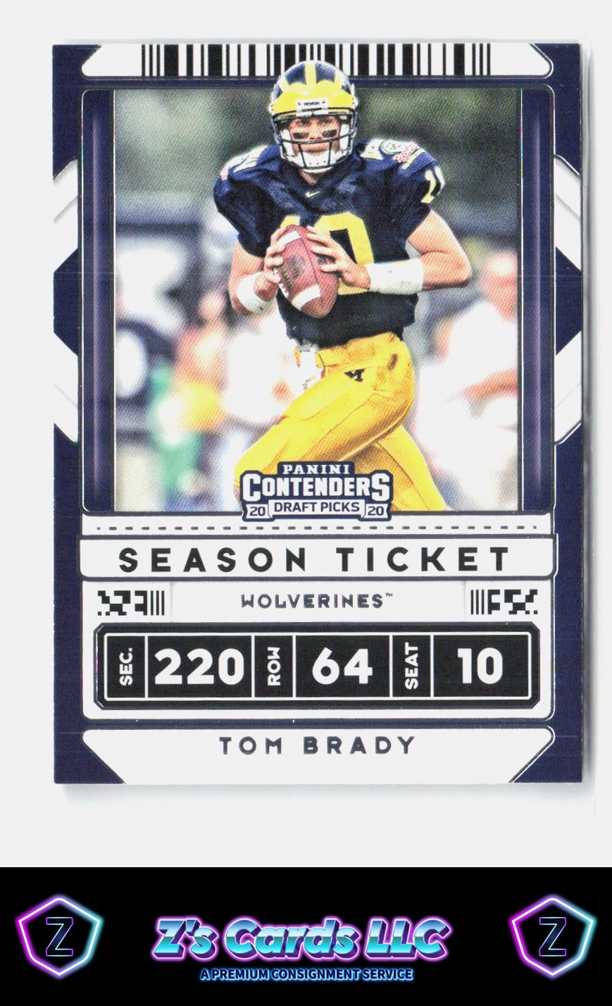 2020 Panini Contenders Draft Picks Tom Brady Wolverines