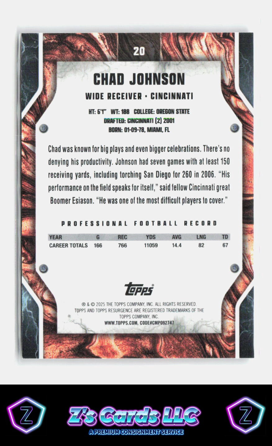 2024 Topps Resurgence Chad Johnson Mini-Diamond SP Rare Bengals