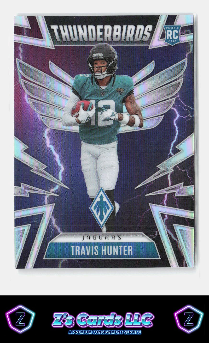 2025 Panini Phoenix Travis Hunter Thunderbirds Silver Prizm #22 Jaguars
