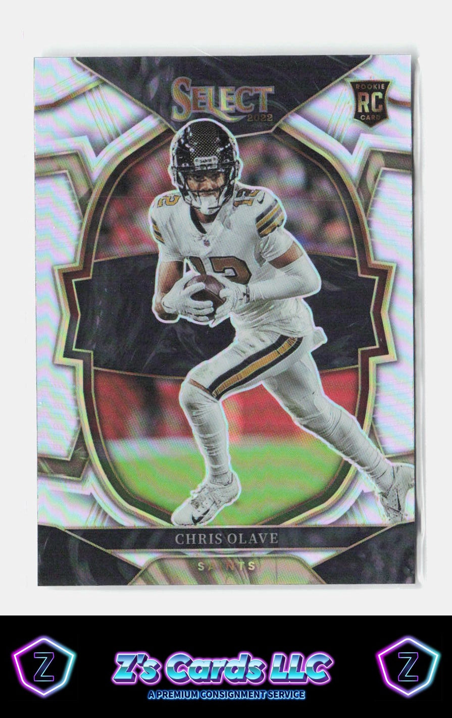 2022 Panini Select Chris Olave Silver Prizm Saints RC