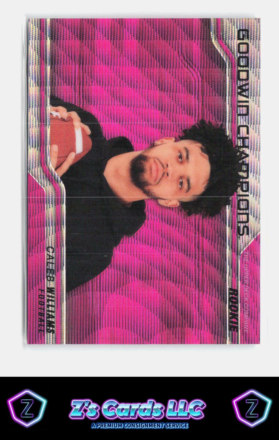 2023 Upper Deck Goodwin Champions Caleb Williams Platinum Pink Wave