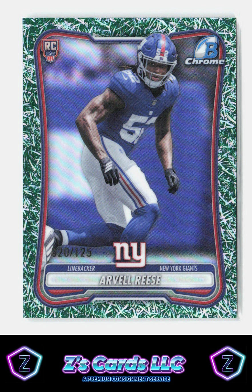 2026 Bowman Arvell Reese GRIDIRON Refractor /125 (RC) Giants