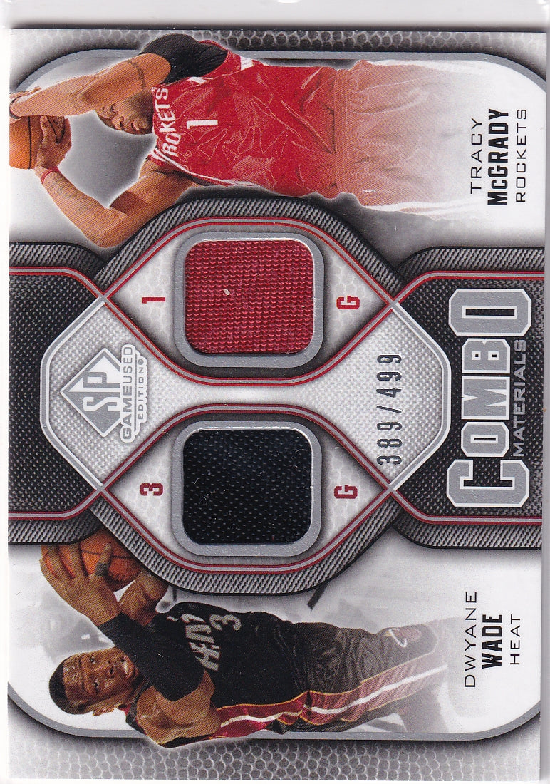 DWYANE WADE // TRACY MCGRADY 2009-10 SP Game Used Mem /499