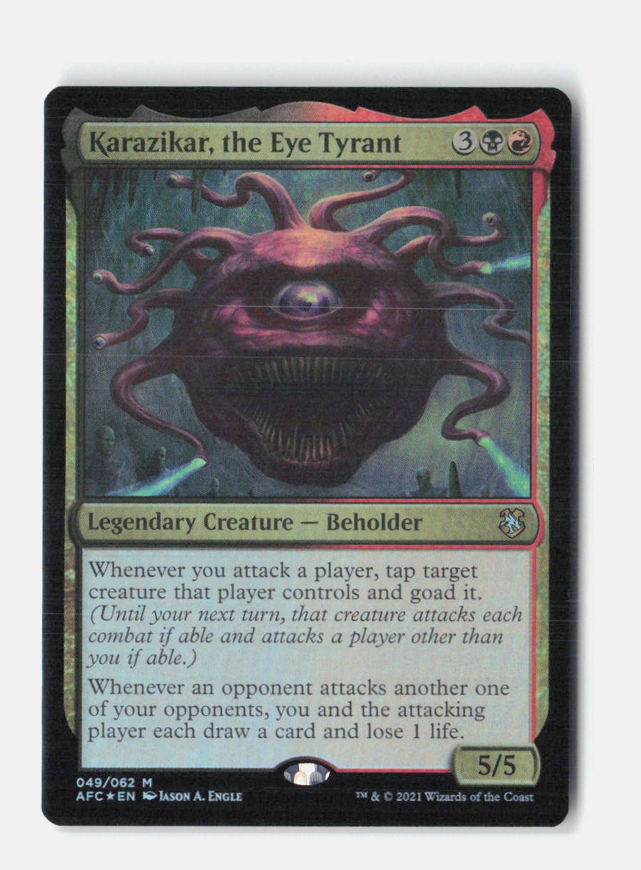 Karazikar, the Eye Tyrant Commander: Adventures in the Forgotten Realms NM Foil